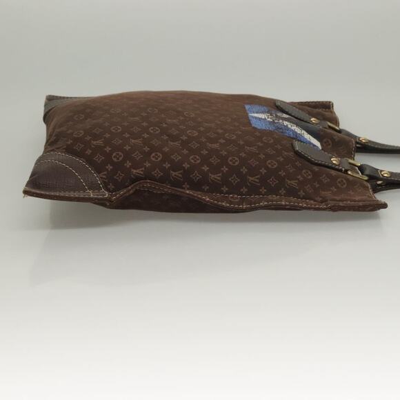 LOUIS VUITTON Monogram Mini Lin Tangier Tote Bag Brown Ebene M40023 - Picture 3 of 16